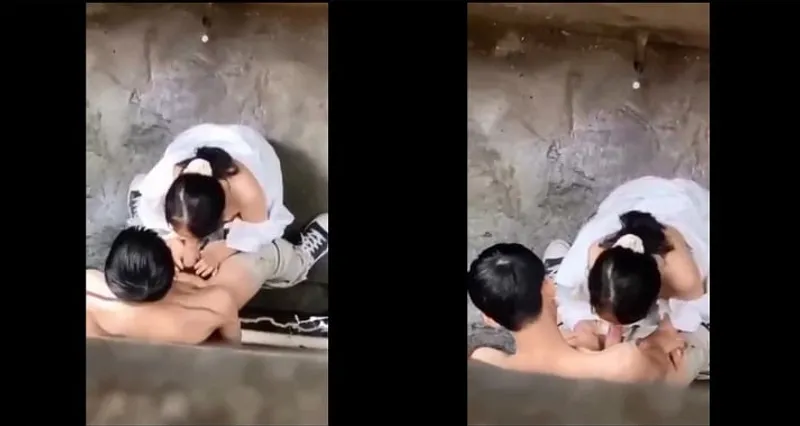 Quay lén em nữ học sinh bj cho em người yêu trong hẻm